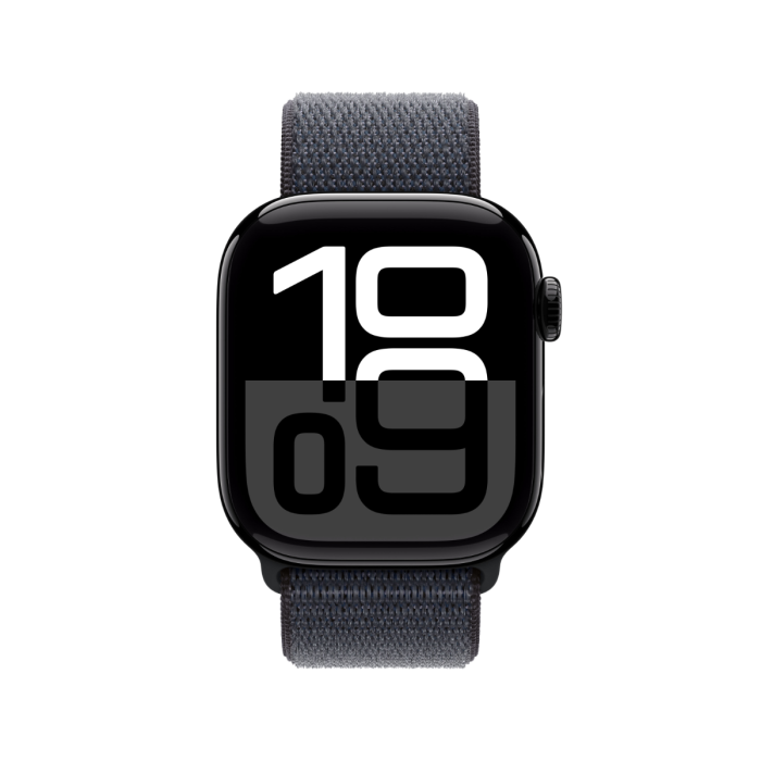Apple Watch Series 10 Jet Black Aluminium Case with Ink Sport Loop