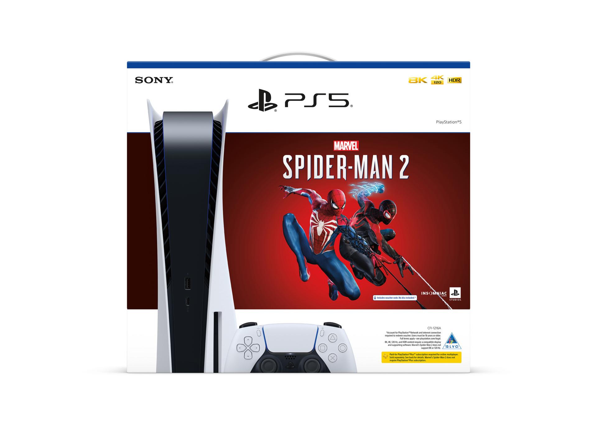 PS5 Disc Edition with Spiderman 2